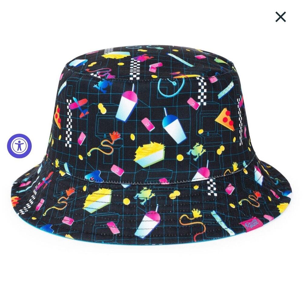 NWT RSVLTS 80s 90s Retro Pack Mall Madness Reversible Bucket Hat